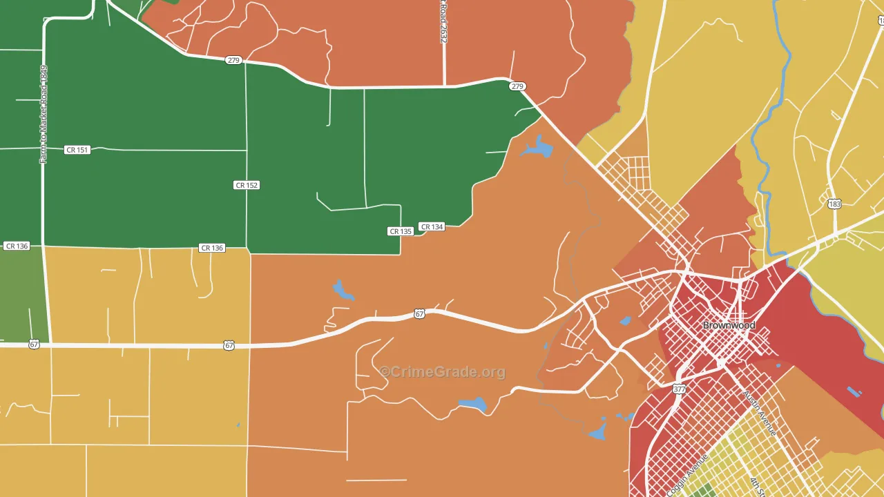 Cross Cut, TX Map of Assault Rates