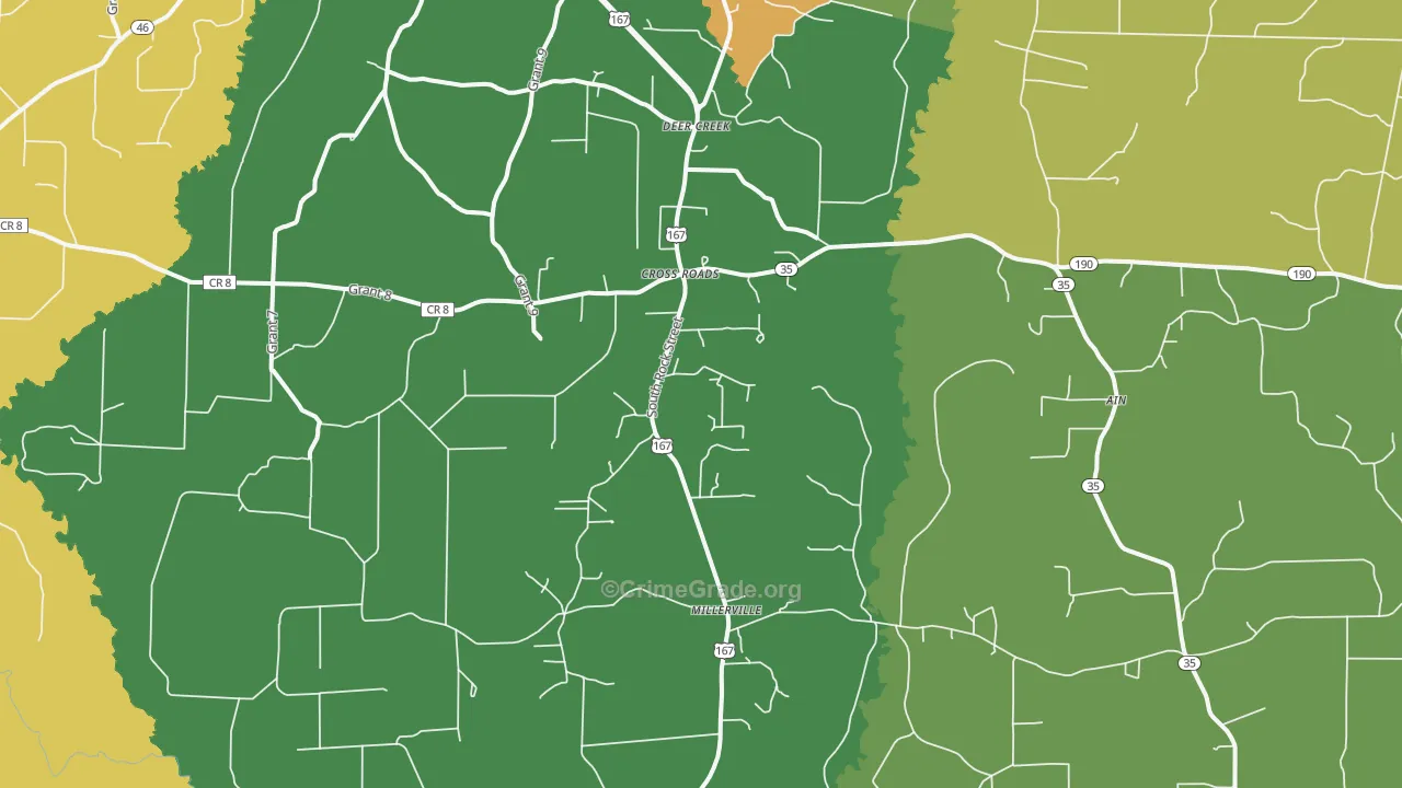 Cross Roads, AR Map of Assault Rates