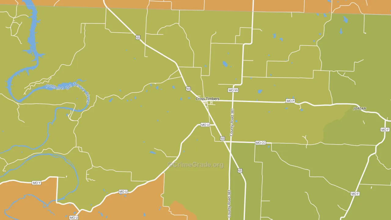Cross Timbers, MO Map of Assault Rates