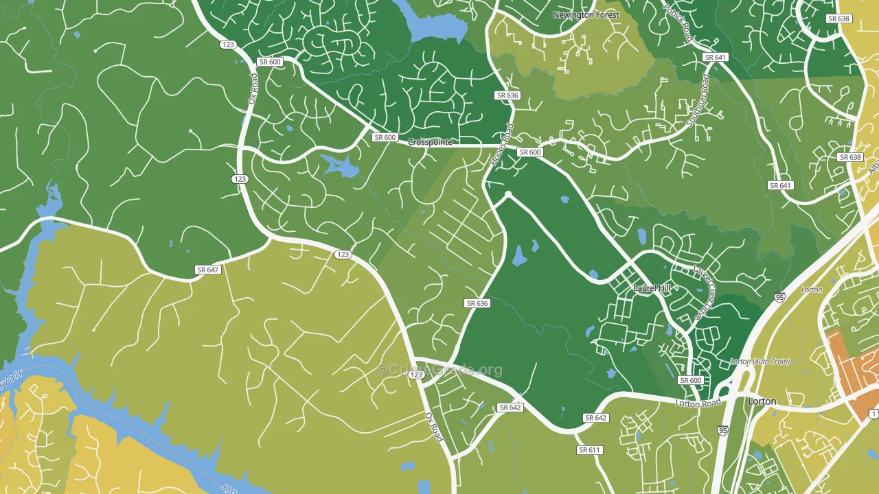 Crosspointe, VA Map of Assault Rates