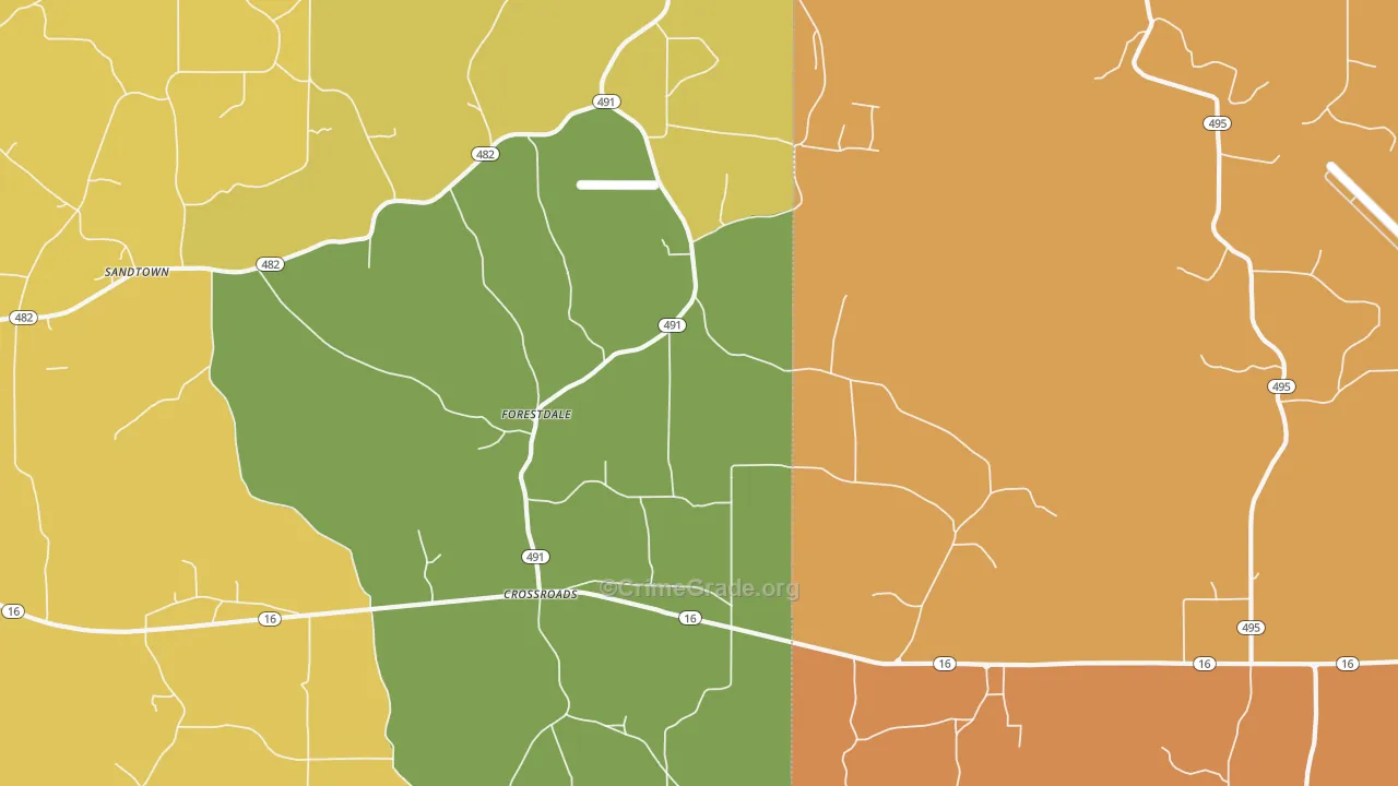 Crossroads, MS Map of Assault Rates