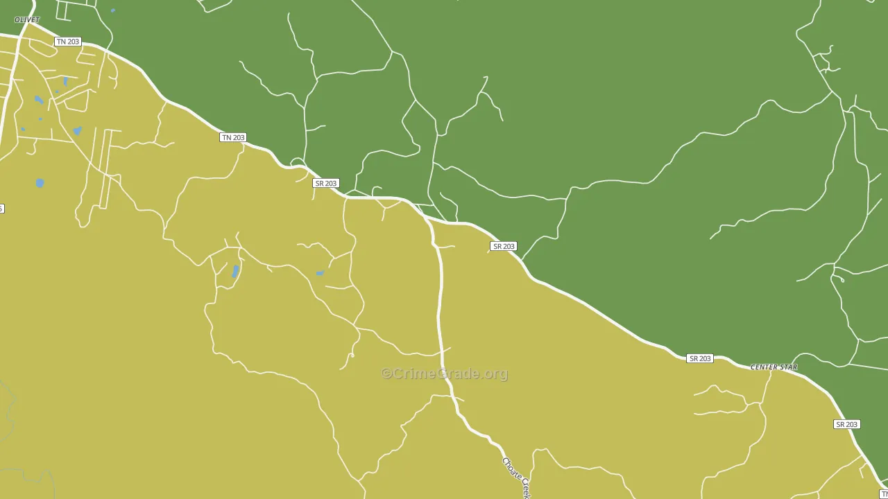 Crossroads, TN Map of Assault Rates