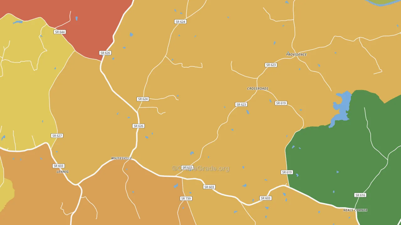 Crossroads, VA Map of Assault Rates
