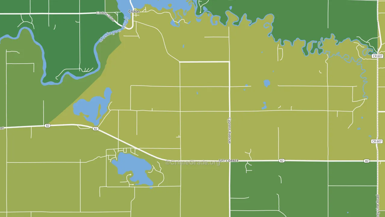 Croton, MI Map of Assault Rates