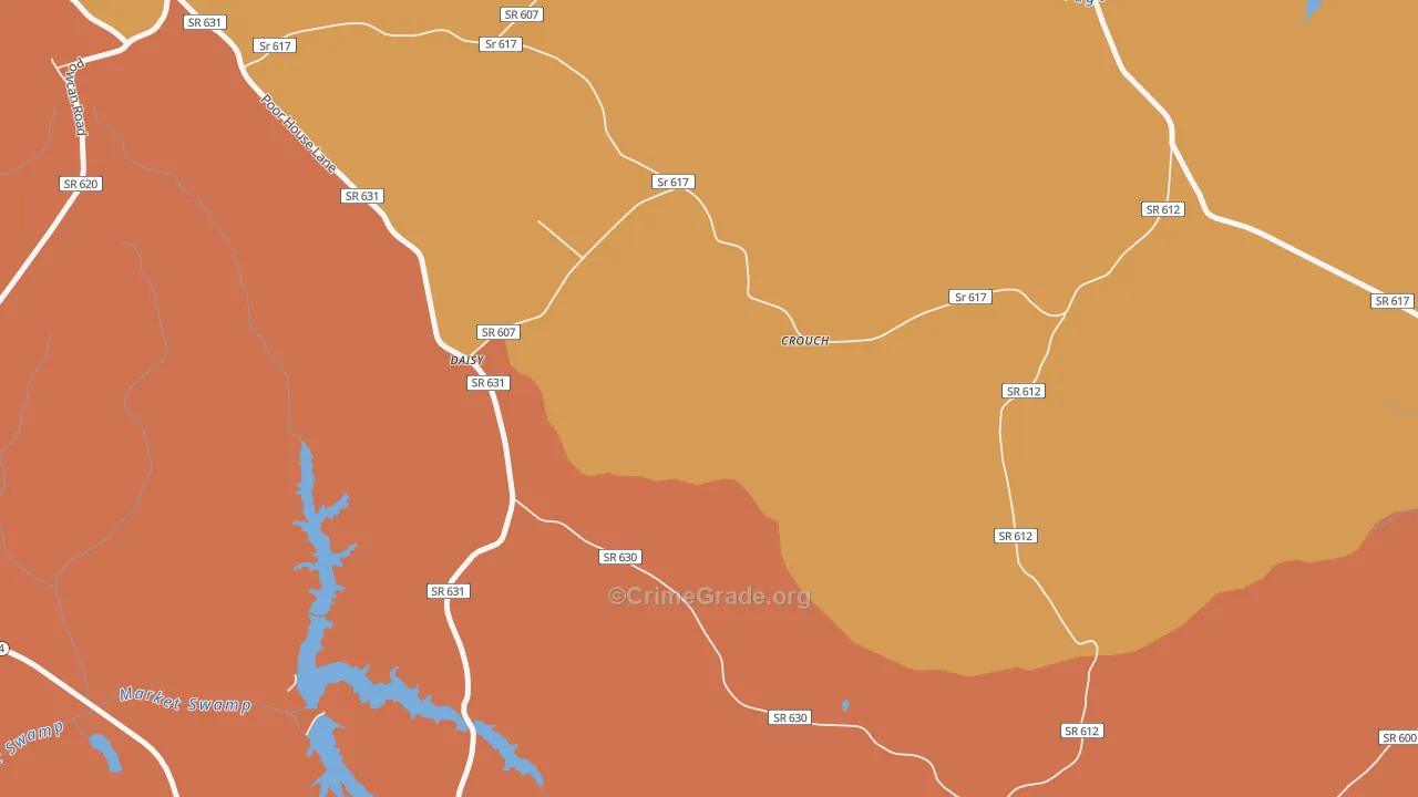 Crouch, VA Map of Assault Rates