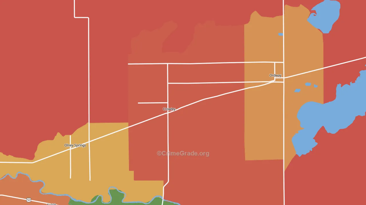 Crowley, CO Map of Assault Rates