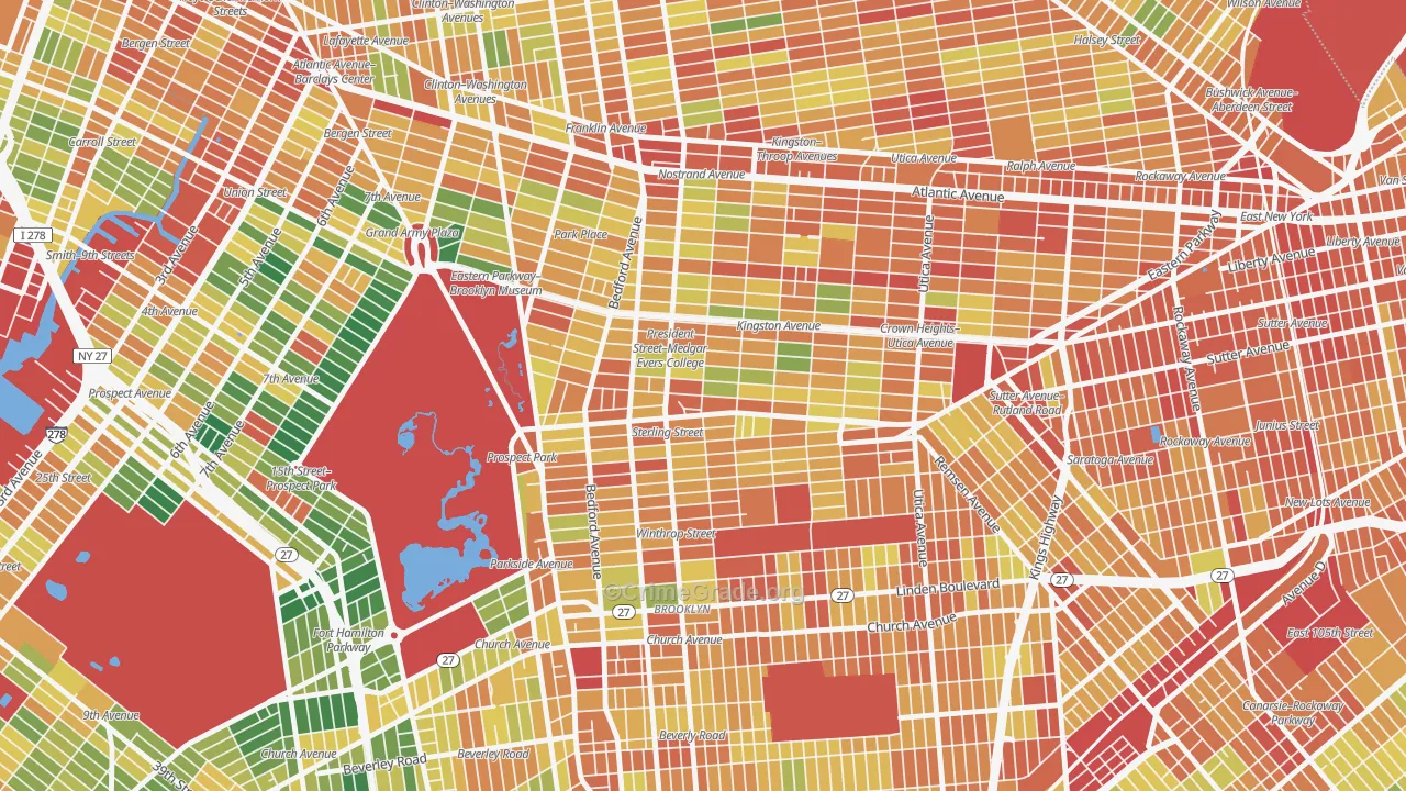 Crown Heights, Brooklyn, NY Map of Assault Rates