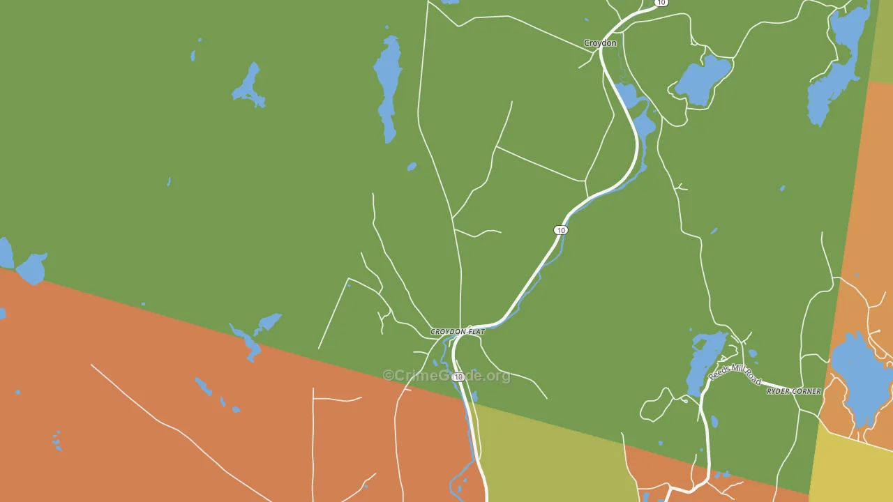 Croydon Flat, NH Map of Assault Rates