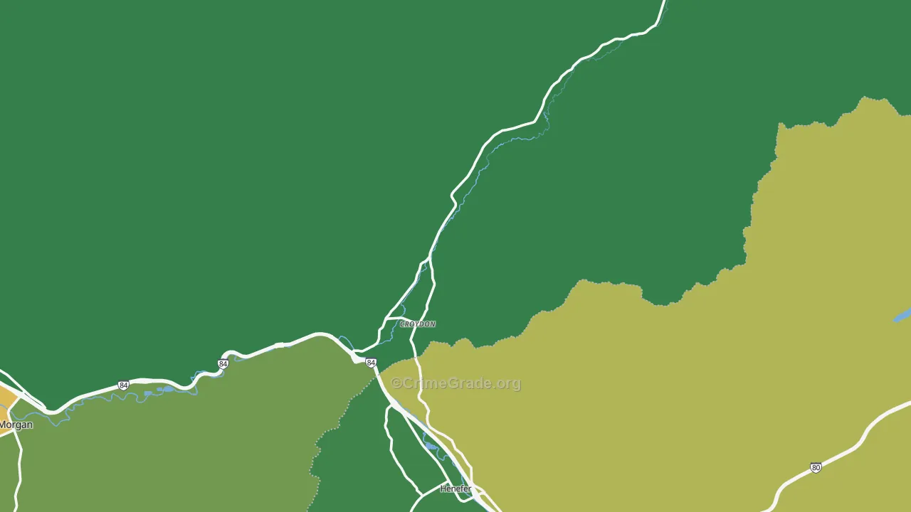 Croydon, UT Map of Assault Rates