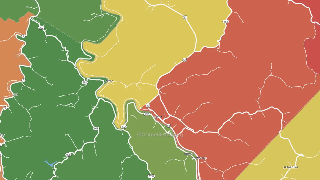 Crum, WV Map of Assault Rates