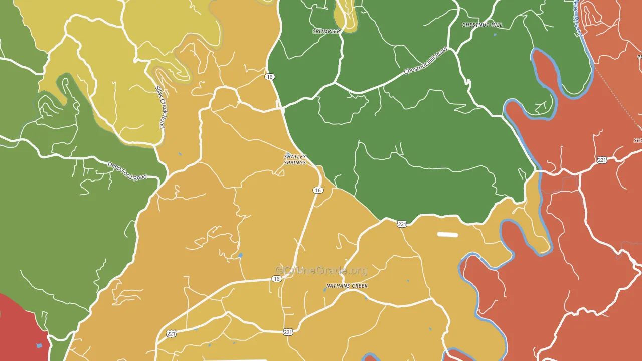 Crumpler, NC Map of Assault Rates