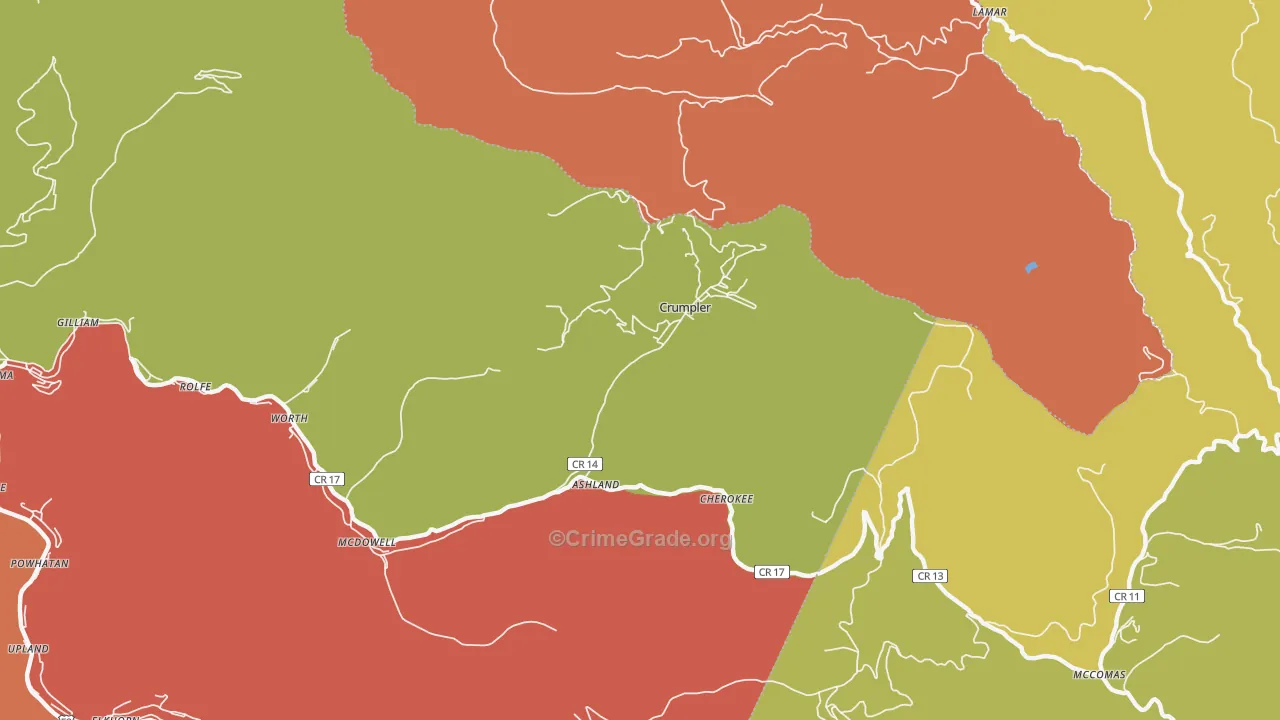 Crumpler, WV Map of Assault Rates