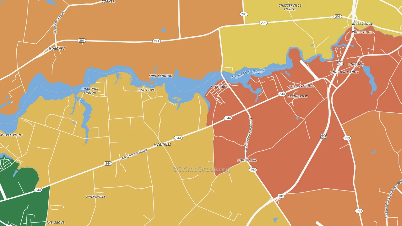 Crumpton, MD Map of Assault Rates