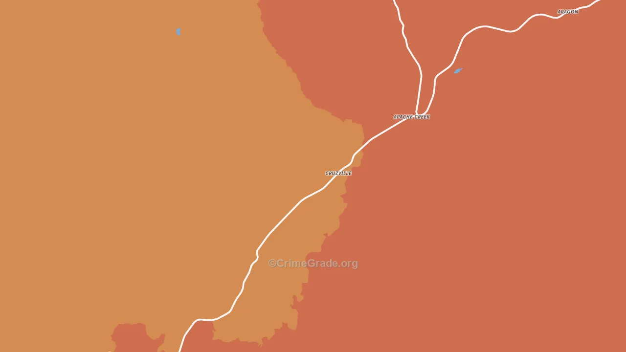 Cruzville, NM Map of Assault Rates