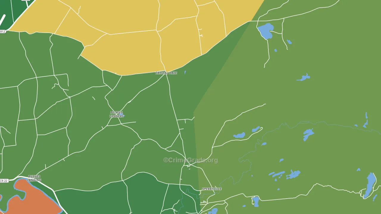 Crystal Dale, NY Map of Assault Rates