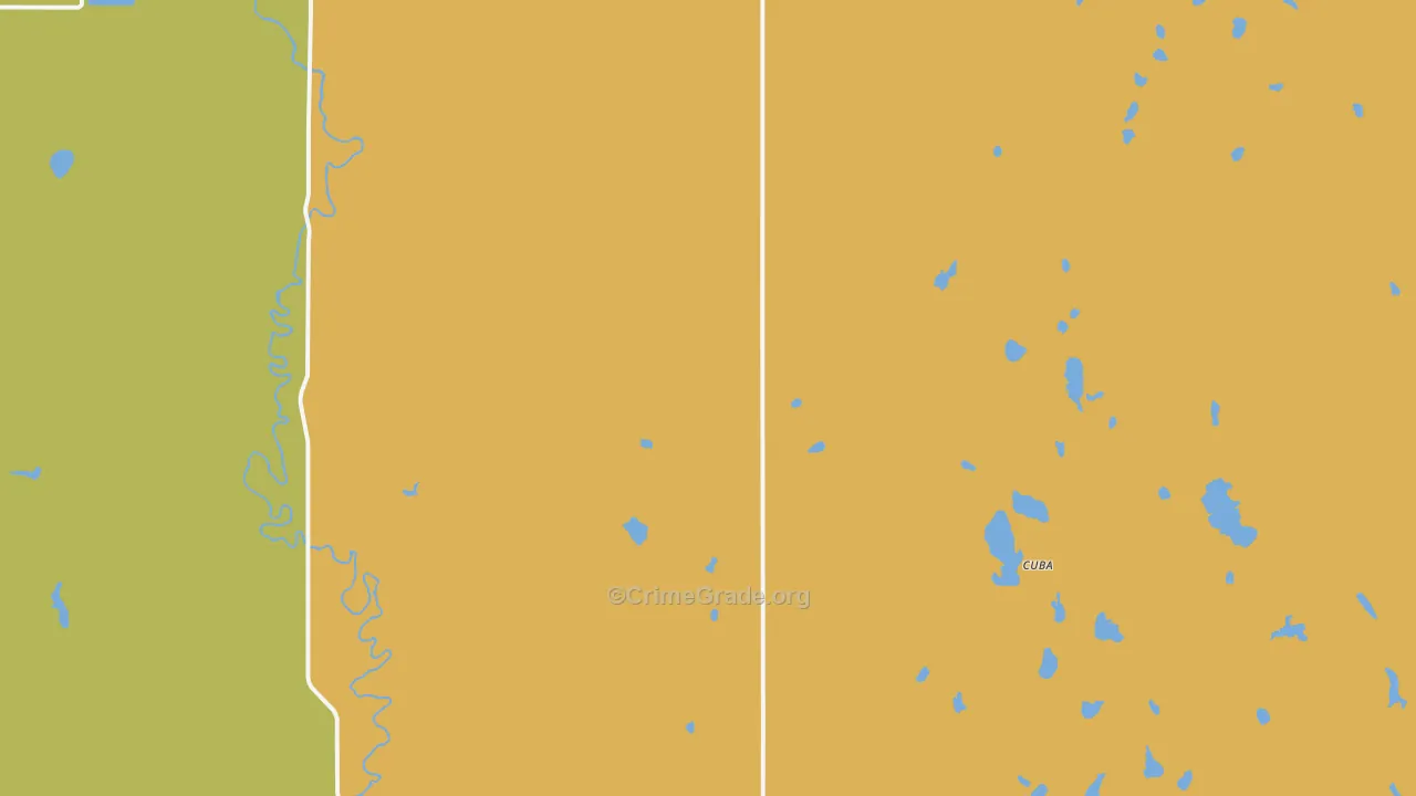 Cuba, ND Map of Assault Rates