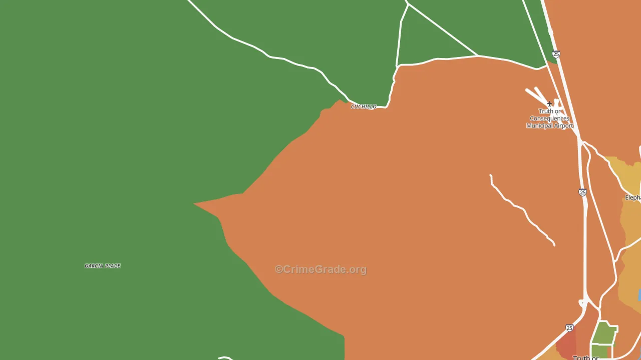 Cuchillo, NM Map of Assault Rates