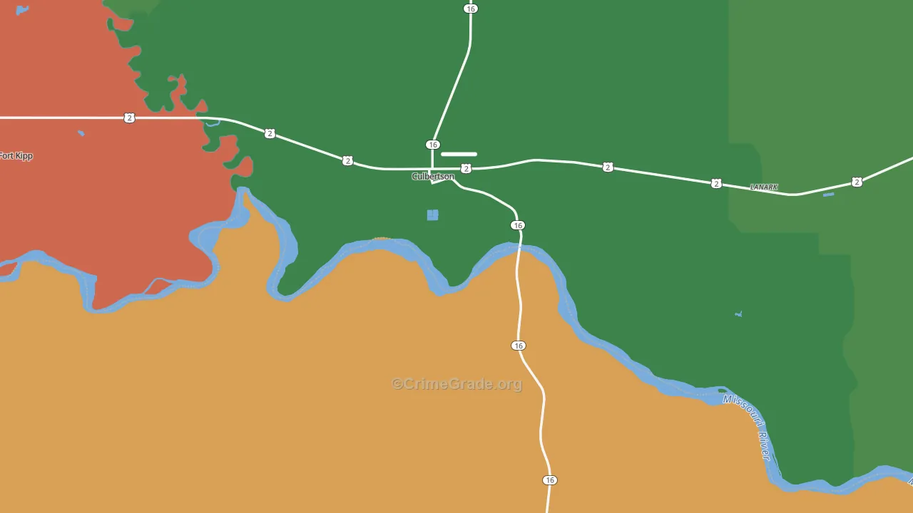 Culbertson, MT Map of Assault Rates