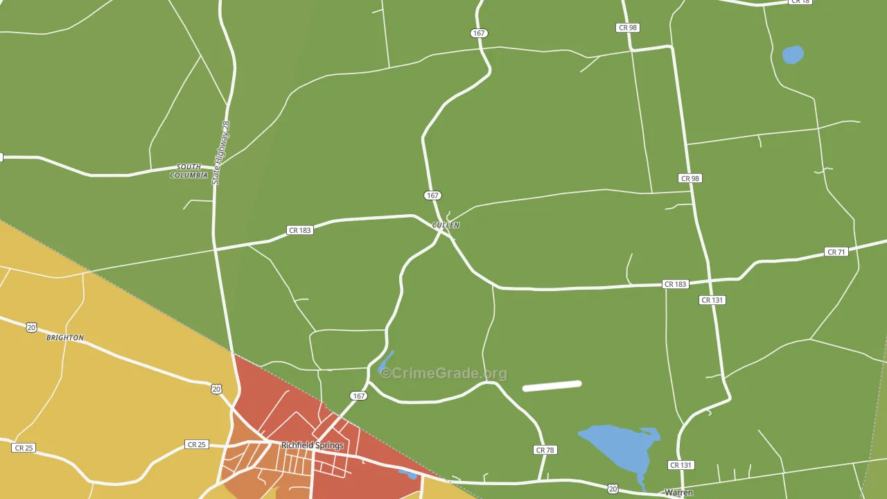 Cullen, NY Map of Assault Rates