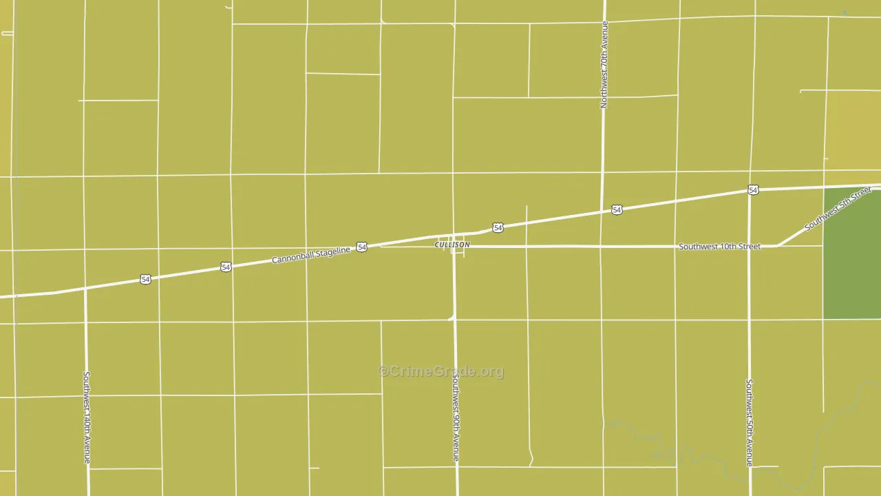Cullison, KS Map of Assault Rates