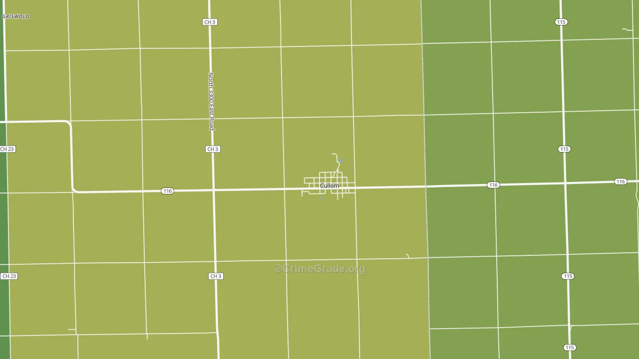 Cullom, IL Map of Assault Rates