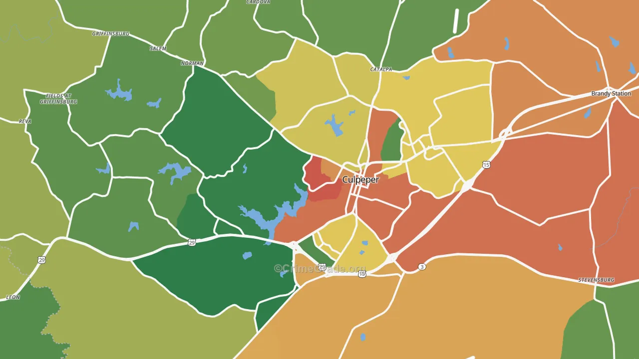 Culpeper, VA Map of Assault Rates