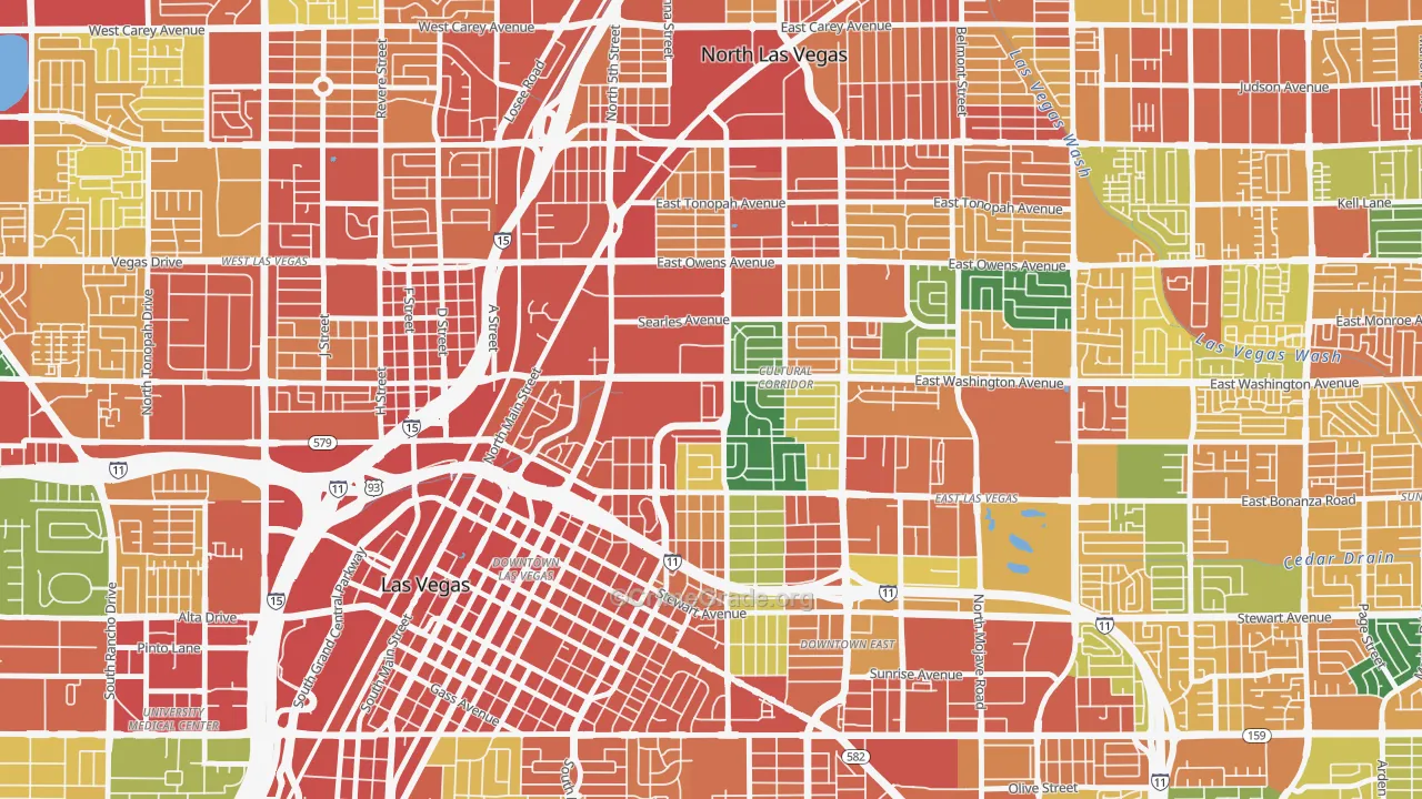 Cultural Corridor, Las Vegas, NV Map of Assault Rates