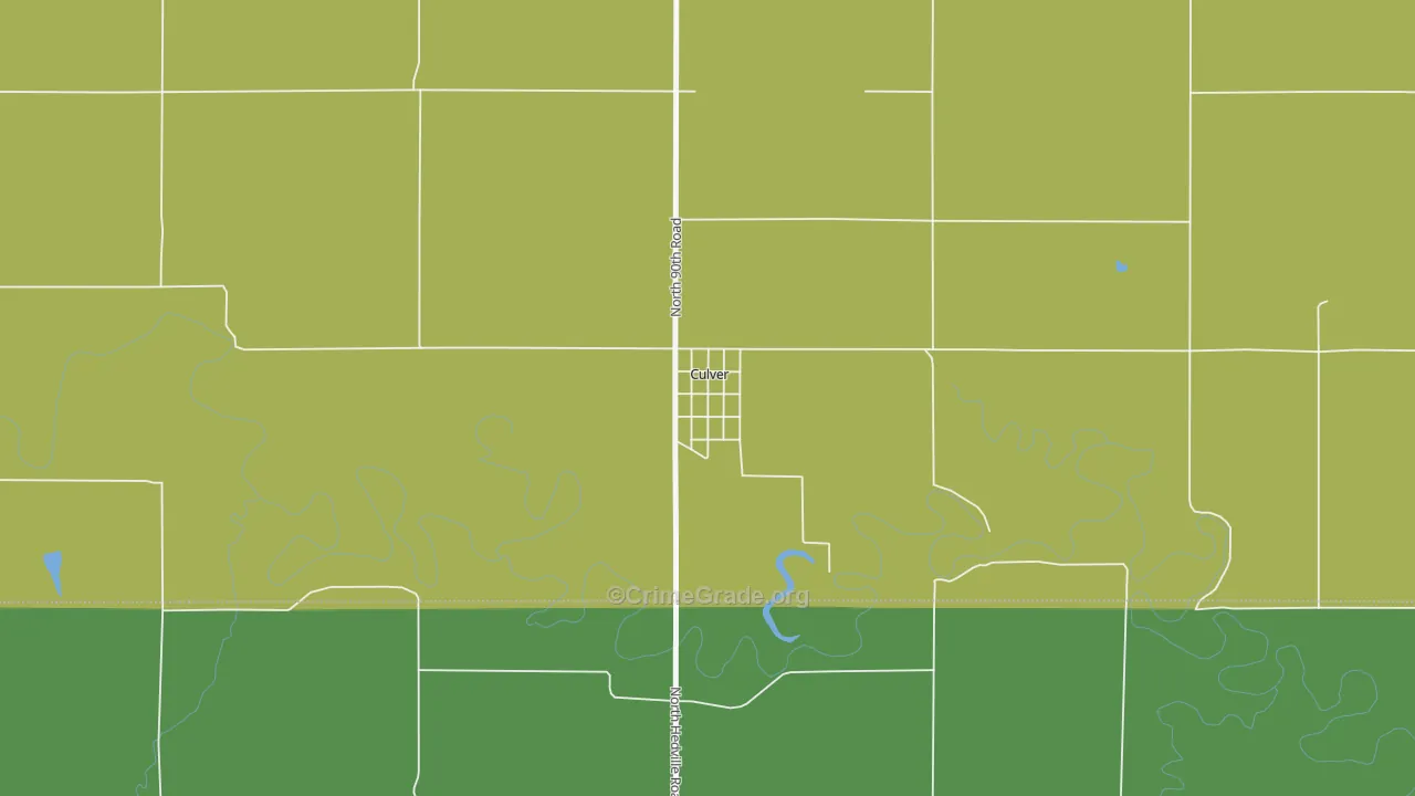 Culver, KS Map of Assault Rates
