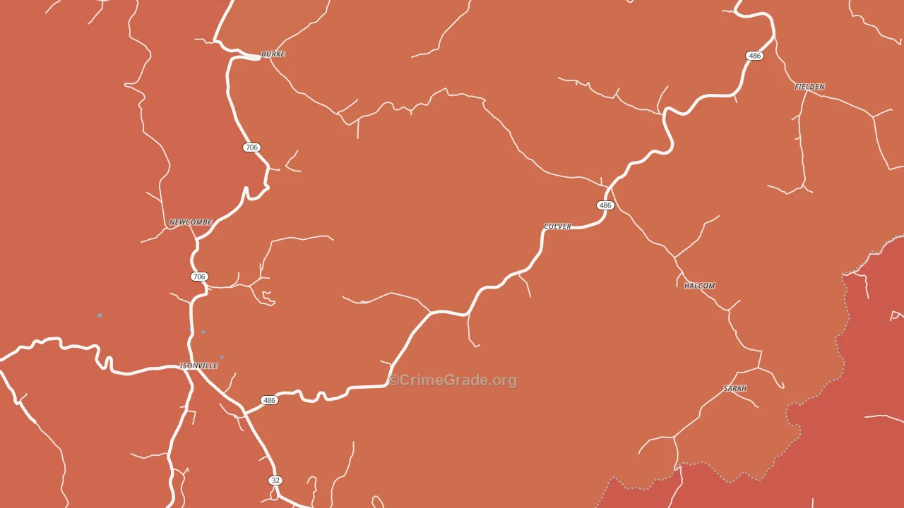 Culver, KY Map of Assault Rates