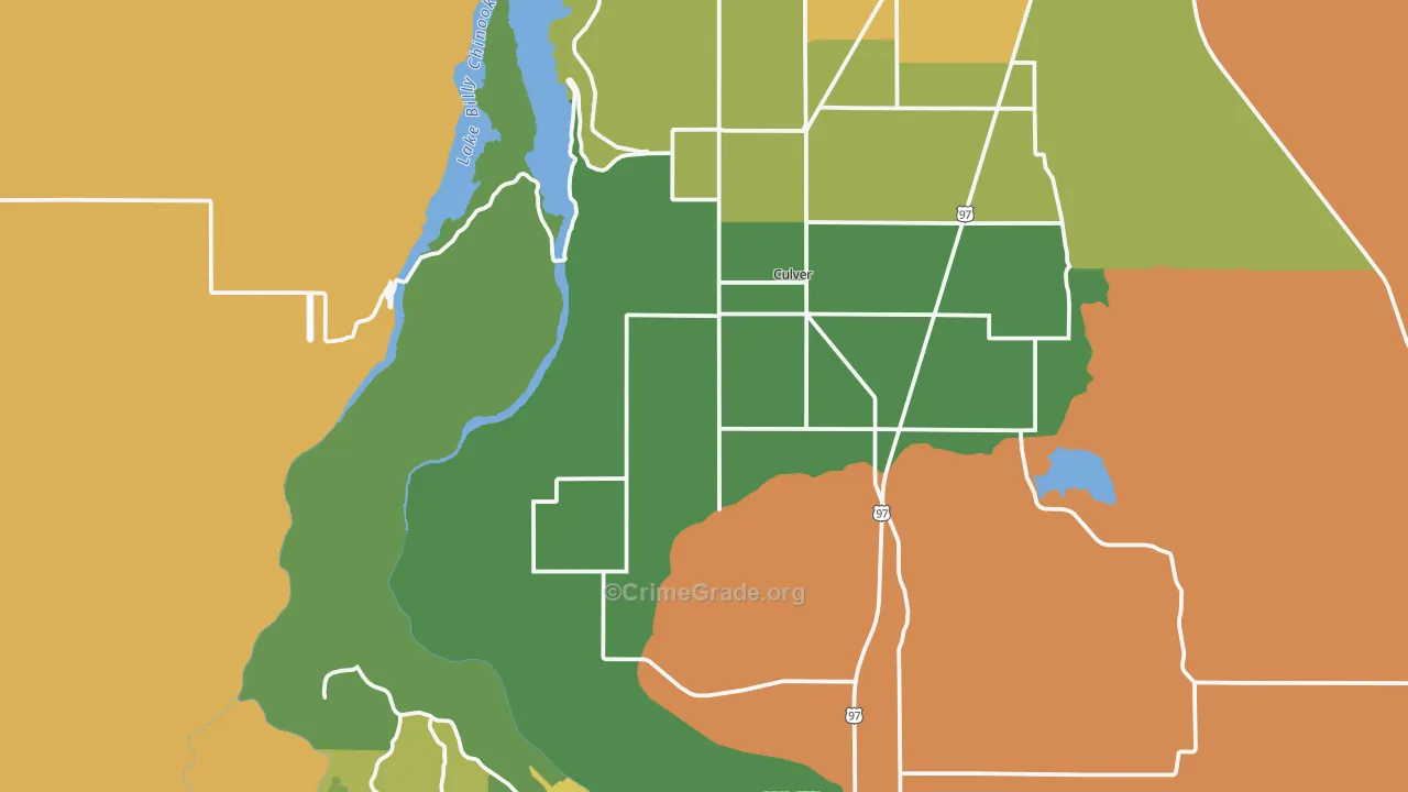 Culver, OR Map of Assault Rates