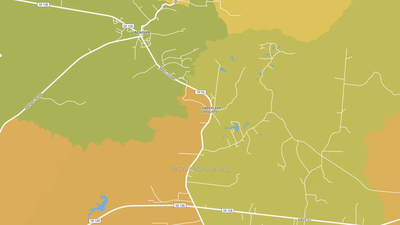 Cumberland Heights, TN Map of Assault Rates