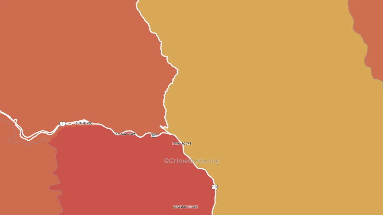 Cummings, CA Map of Assault Rates