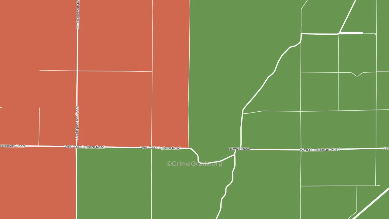 Cunningham, WA Map of Assault Rates