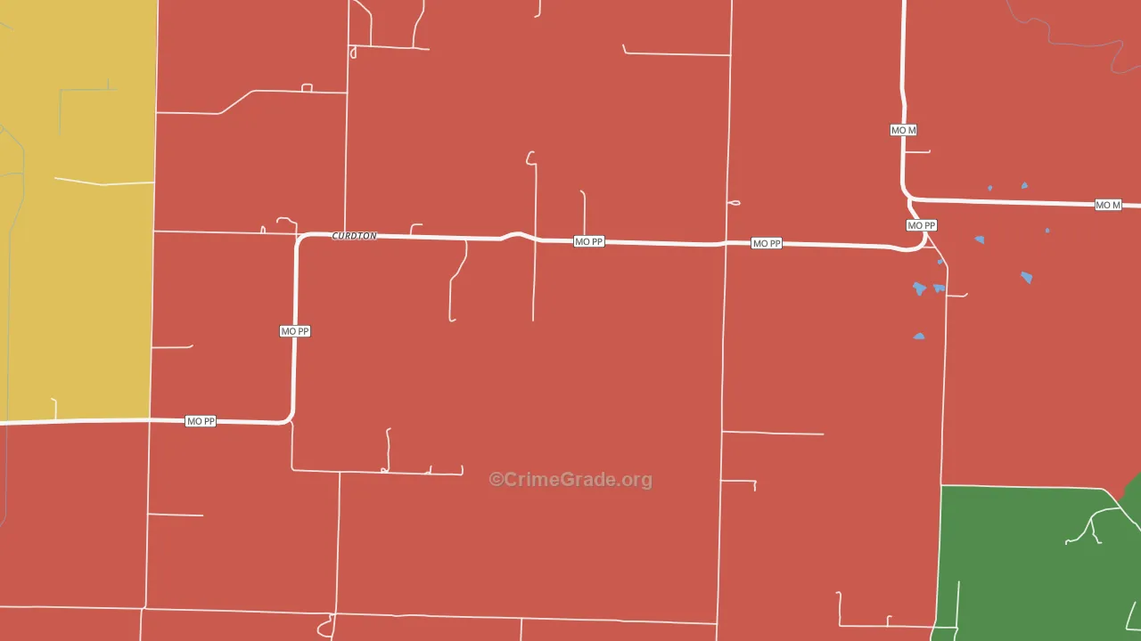 Curdton, MO Map of Assault Rates