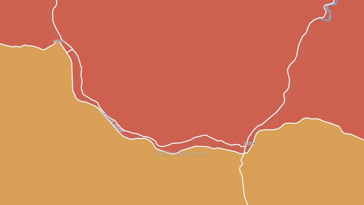 Curlew, WA Map of Assault Rates
