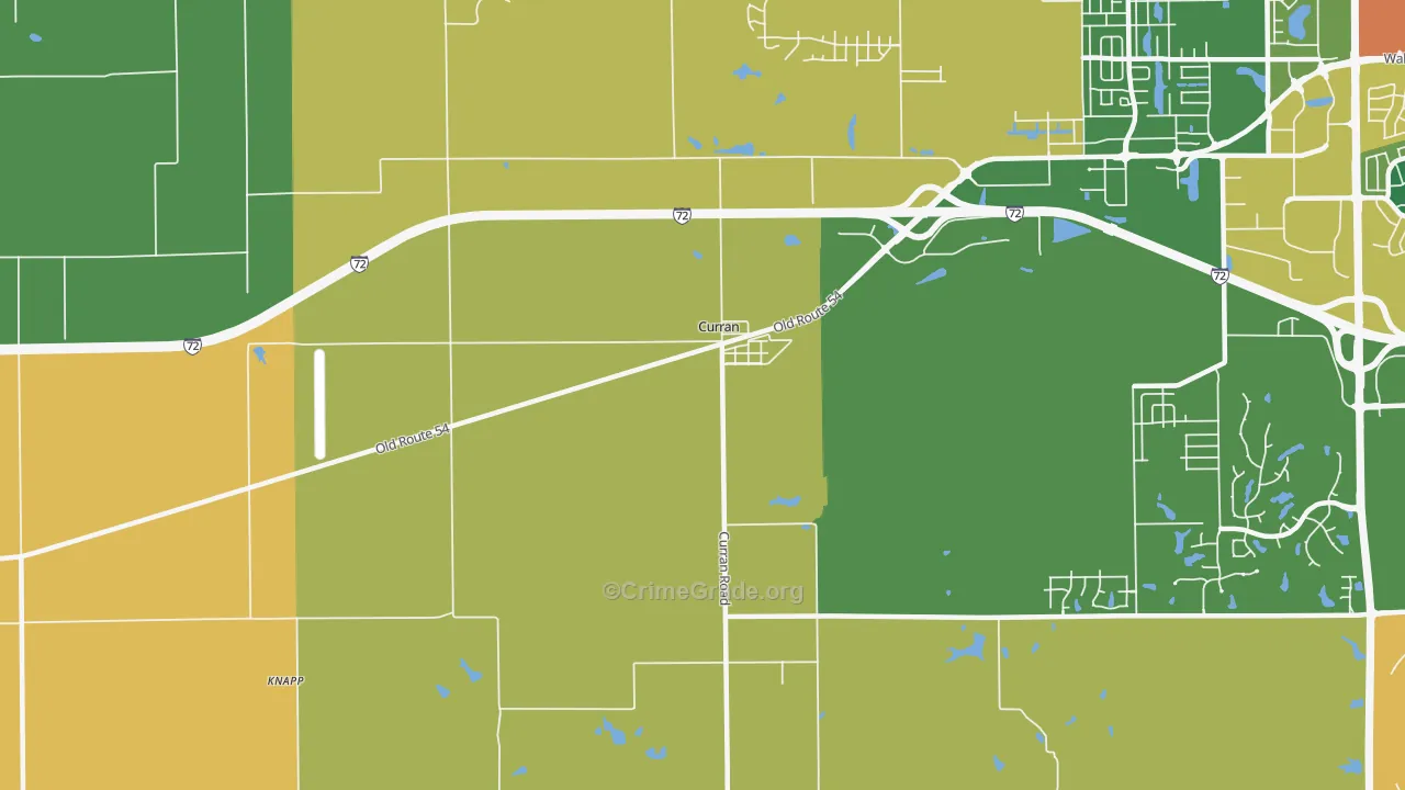 Curran, IL Map of Assault Rates