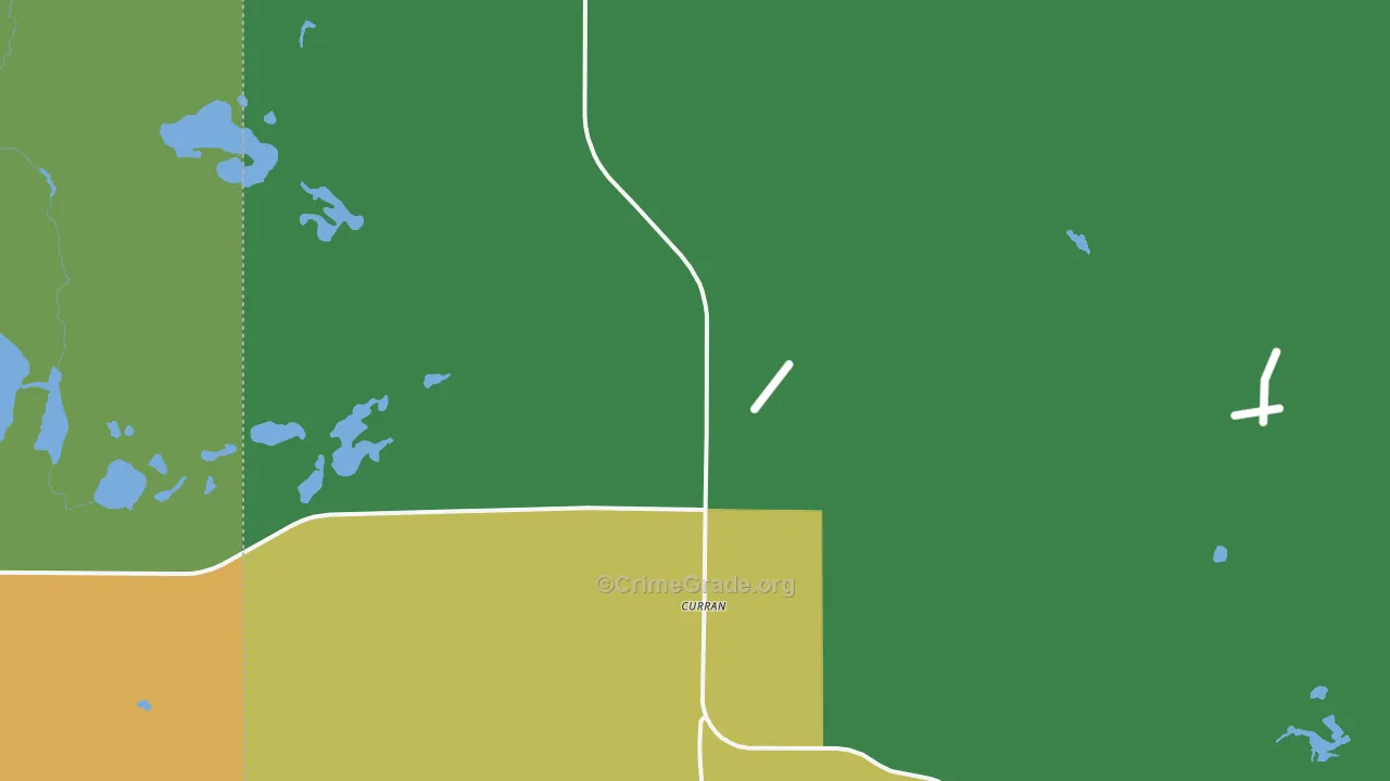 Curran, MI Map of Assault Rates