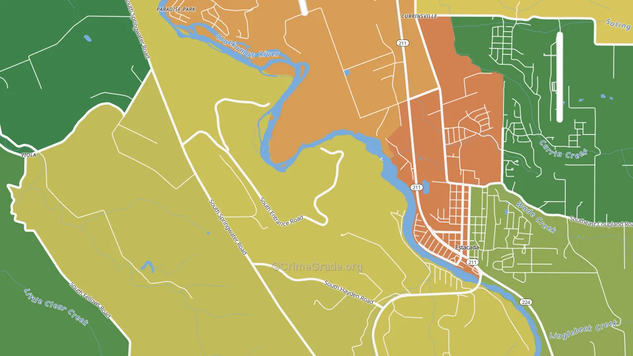 Currinsville, OR Map of Assault Rates