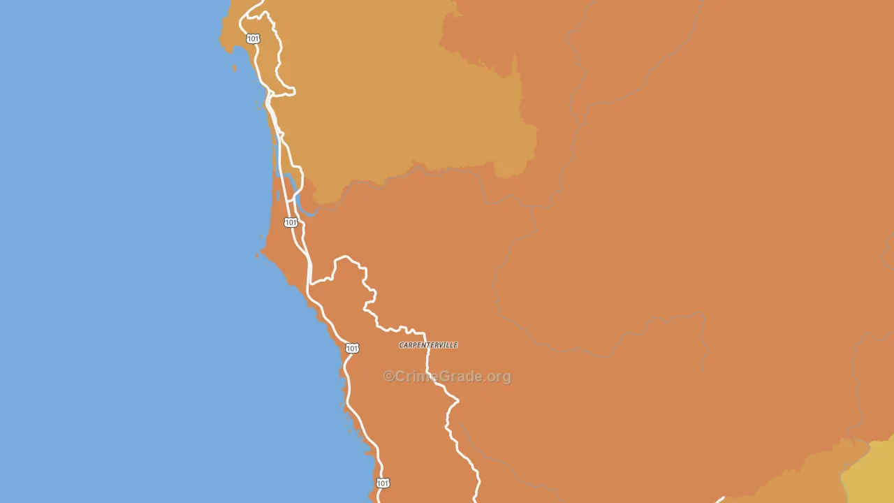 Curry County, OR Map of Assault Rates