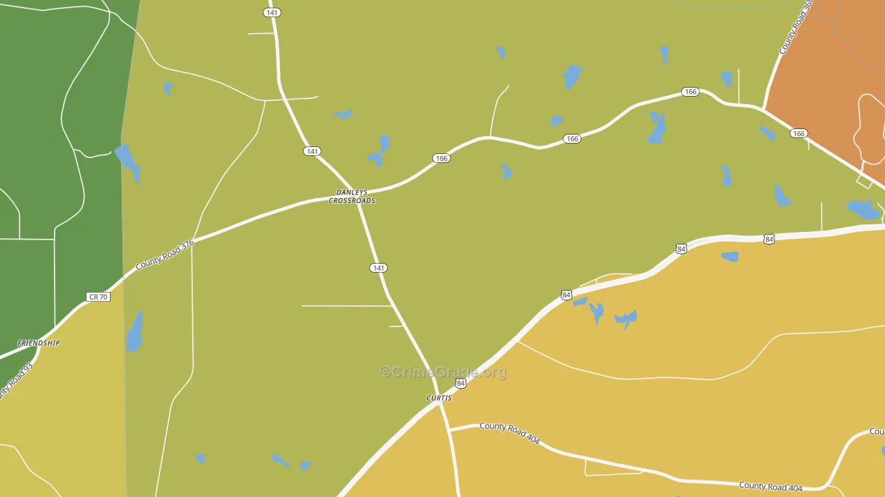 Curtis, AL Map of Assault Rates