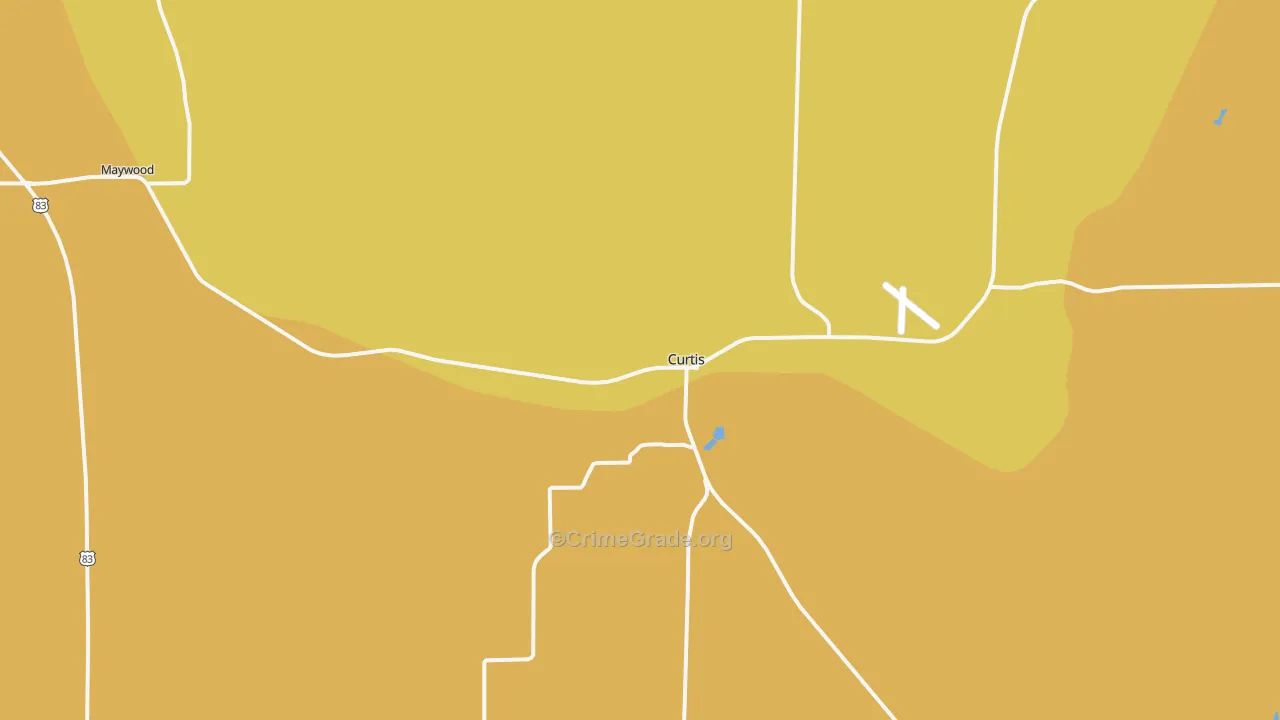 Curtis, NE Map of Assault Rates