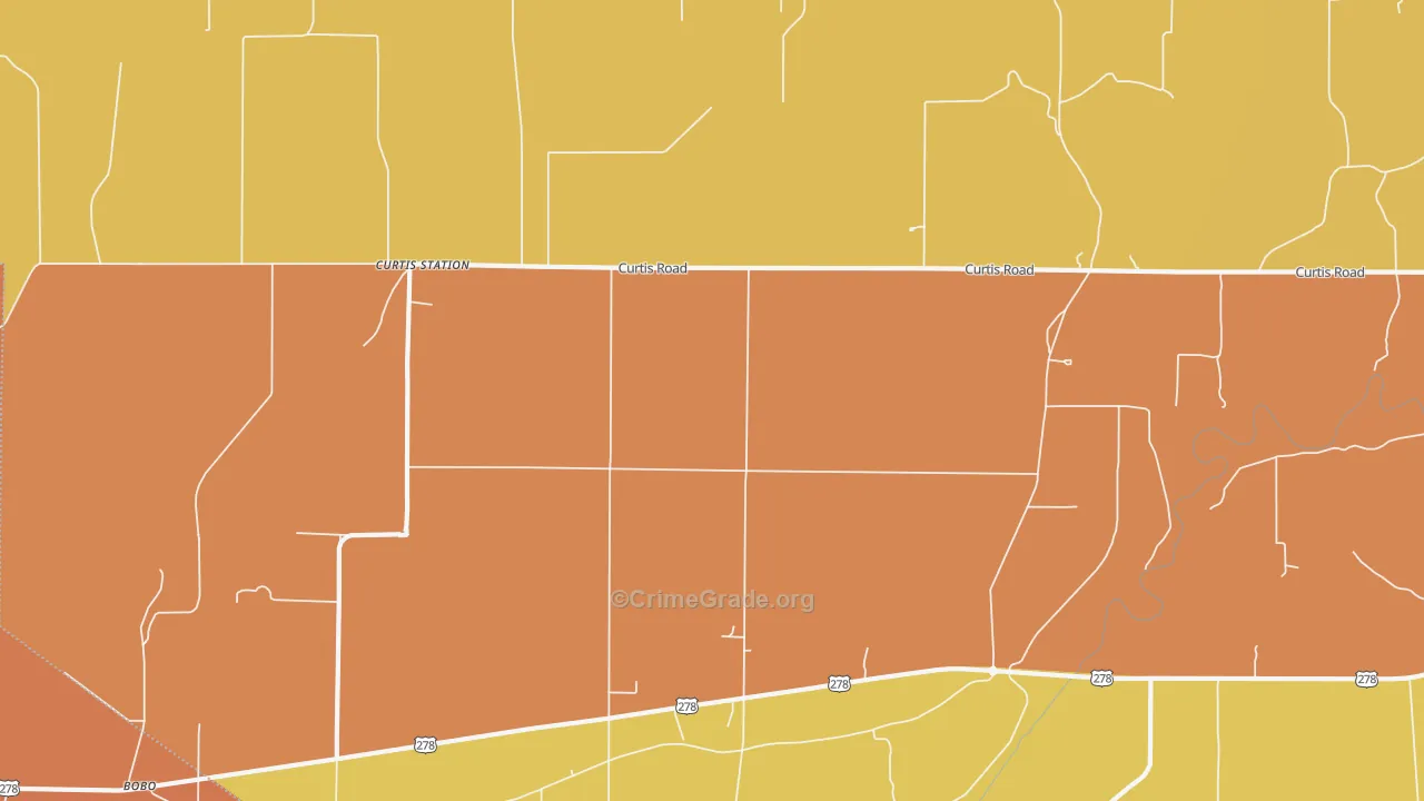 Curtis Station, MS Map of Assault Rates