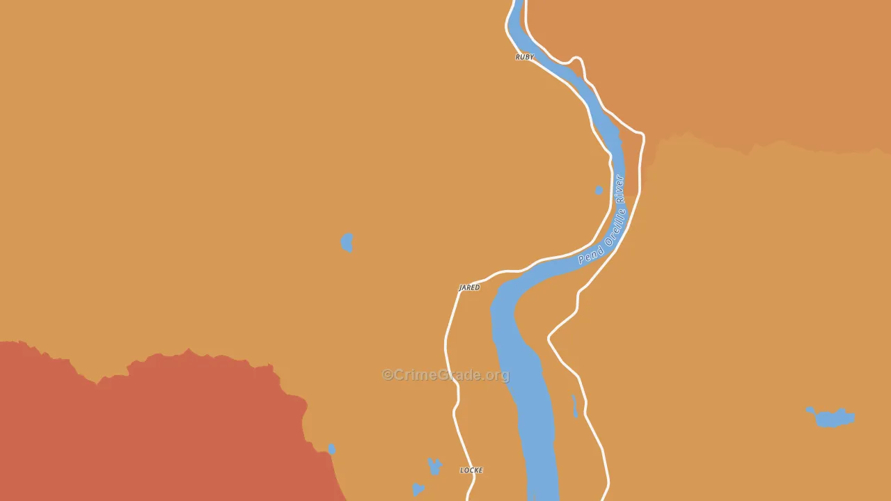 Cusick, WA Map of Assault Rates