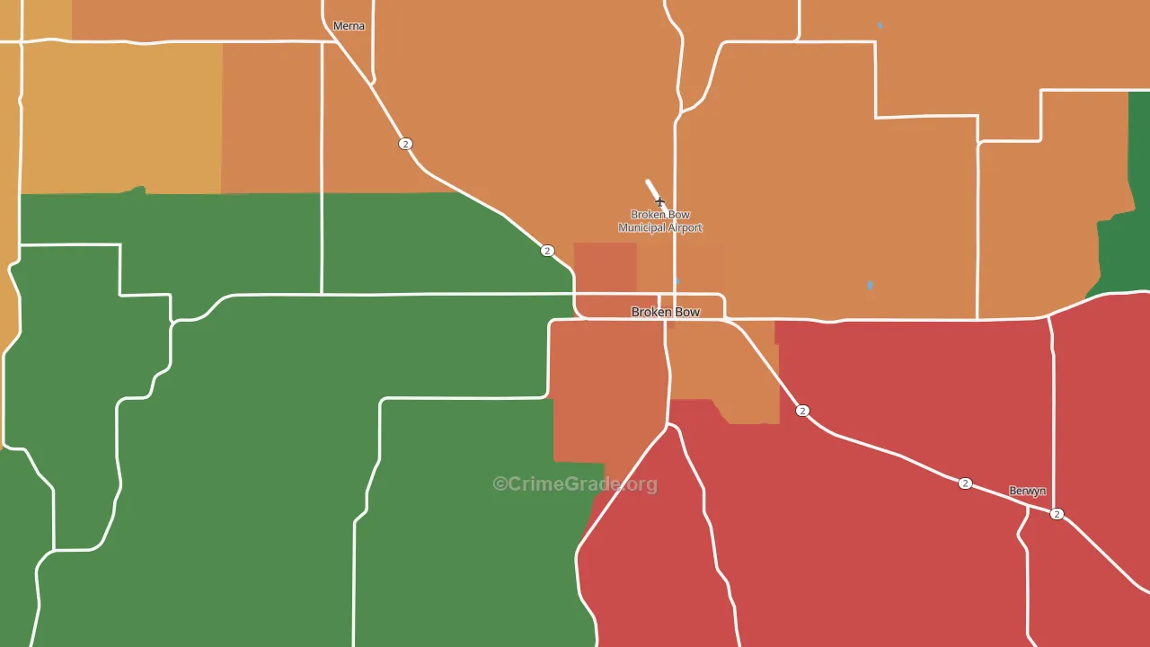 Custer County, NE Map of Assault Rates