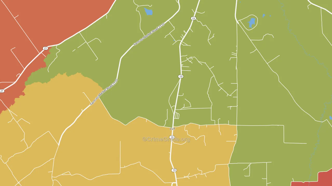 Cut, TX Map of Assault Rates