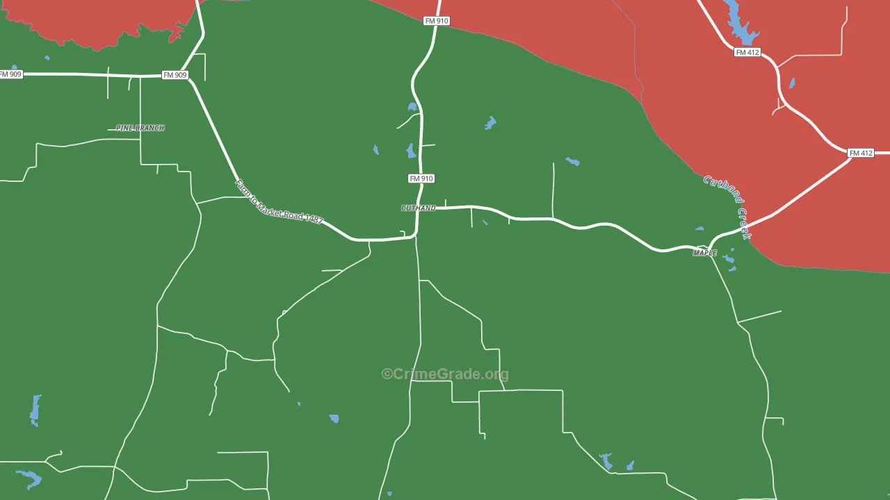 Cuthand, TX Map of Assault Rates