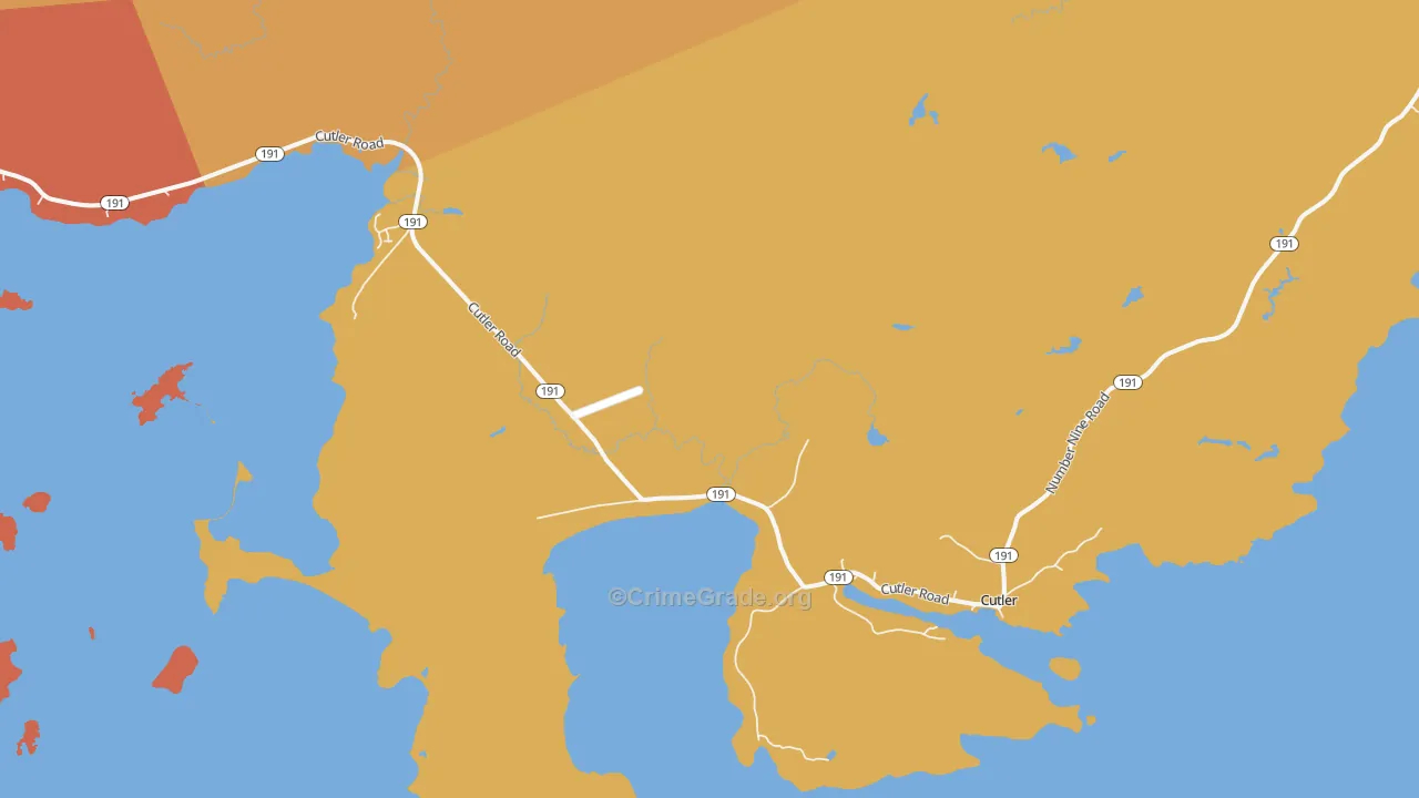 Cutler, ME Map of Assault Rates