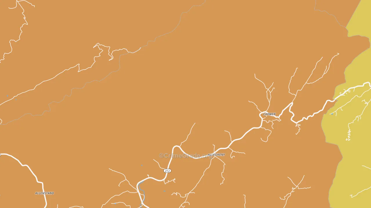 Cutshalltown, NC Map of Assault Rates