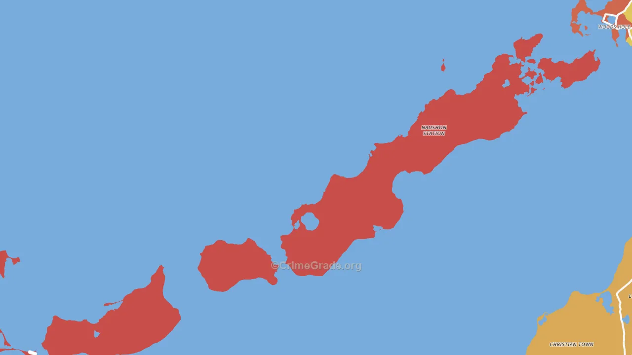 Cuttyhunk, MA Map of Assault Rates