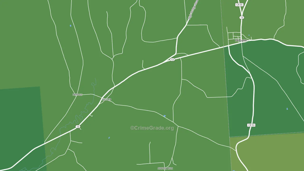 Cuyler, NY Map of Assault Rates